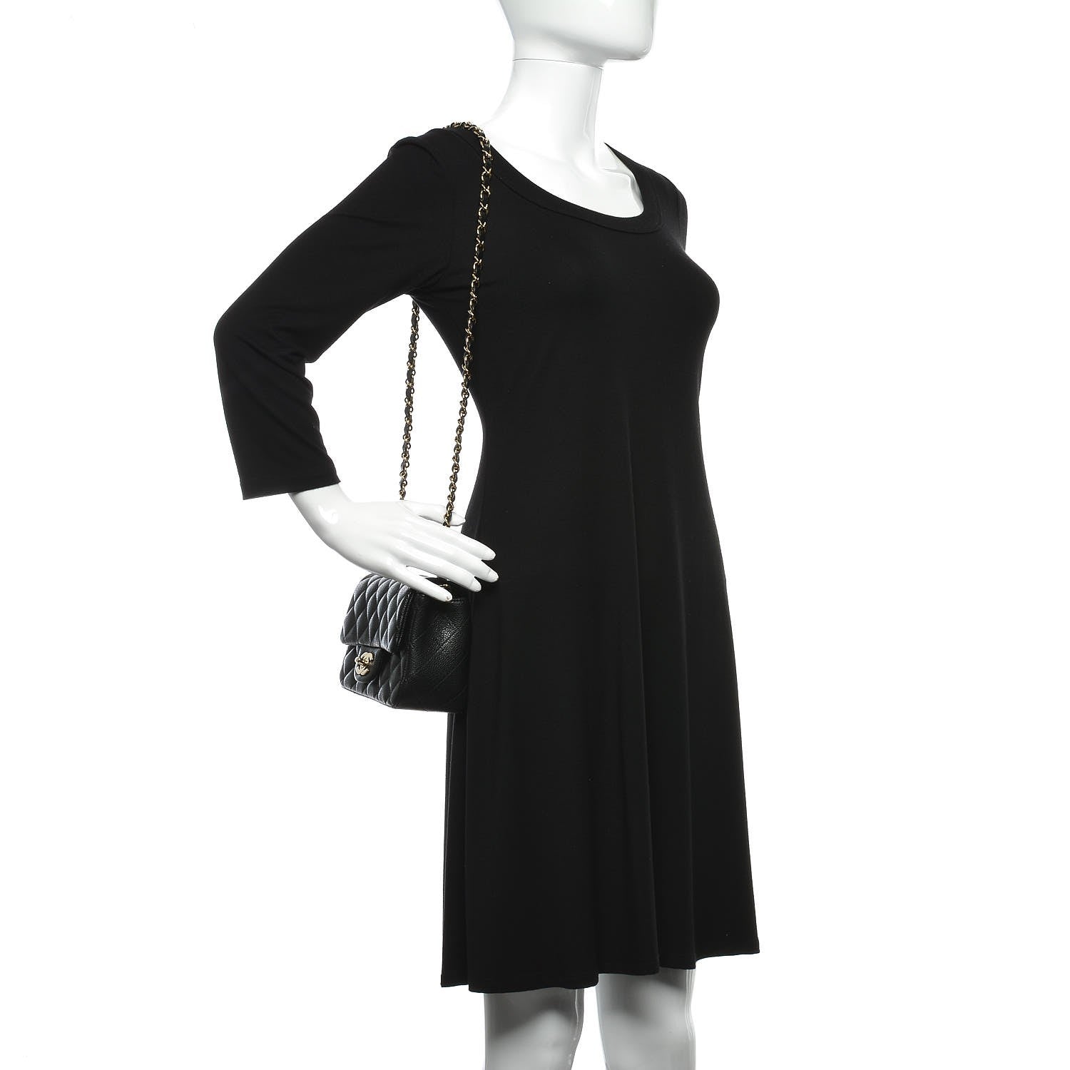 Chanel Caviar Quilted Mini Square Flap Black 2 of 8