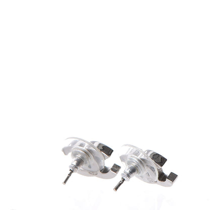Chanel Crystal CC Earrings Silver 3 of 6