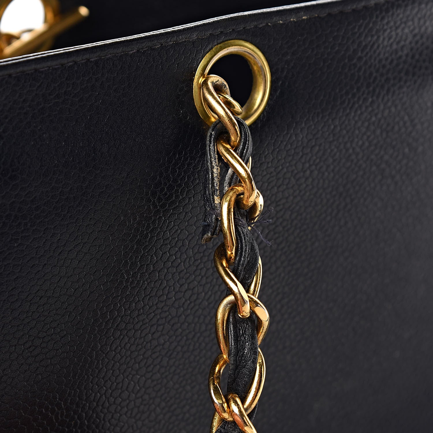 Chanel Caviar CC Tote Navy 14 of 18