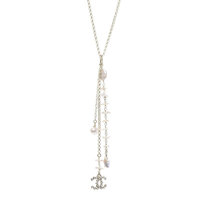 Chanel Pearl CC Chain Necklace Gold 1 of 8