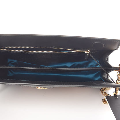 Gucci Suede Patent Web Dragon Embroidered Medium Ophidia Chain Shoulder Bag Blue Multicolor Black 5 of 10