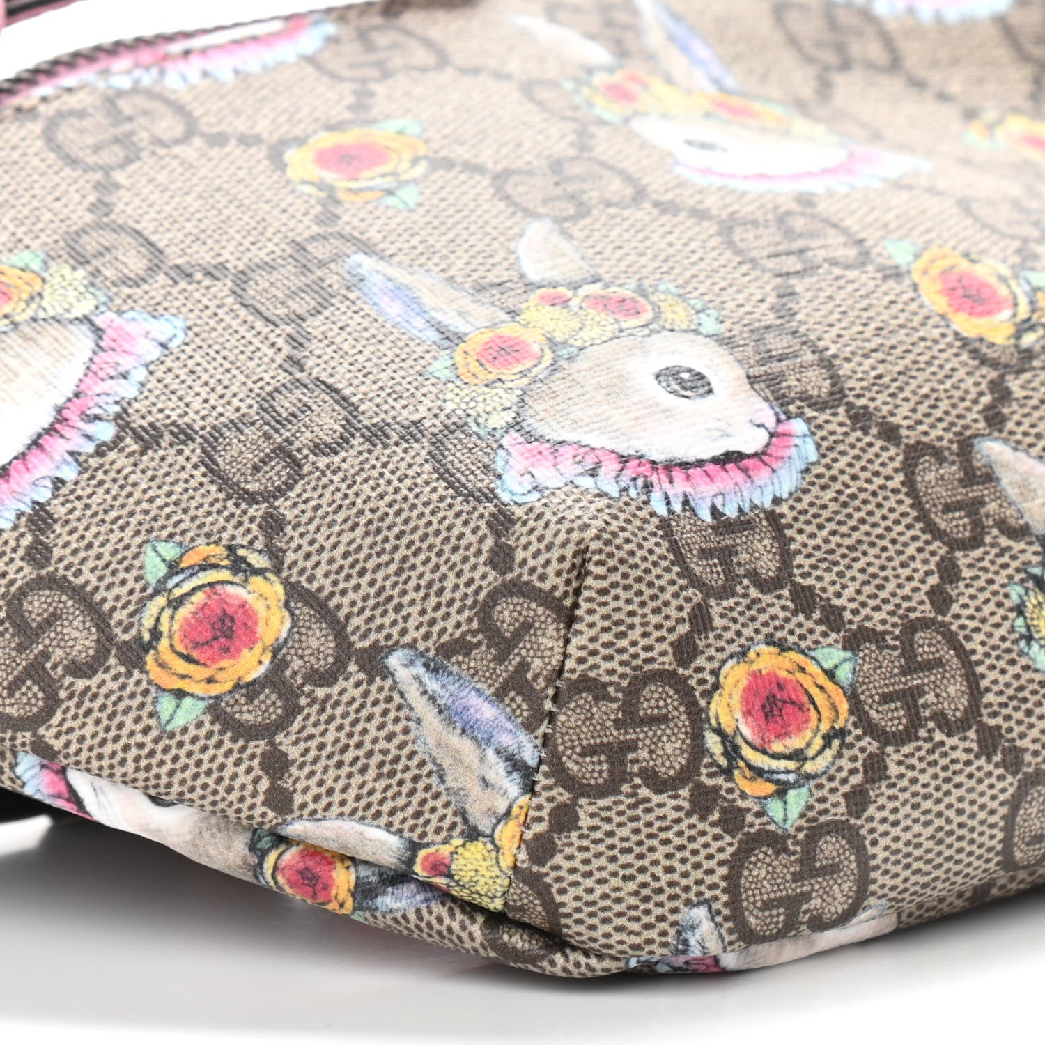 Gucci GG Supreme Monogram Childrens Bunny Print Belt Bag Multicolor 9 of 10