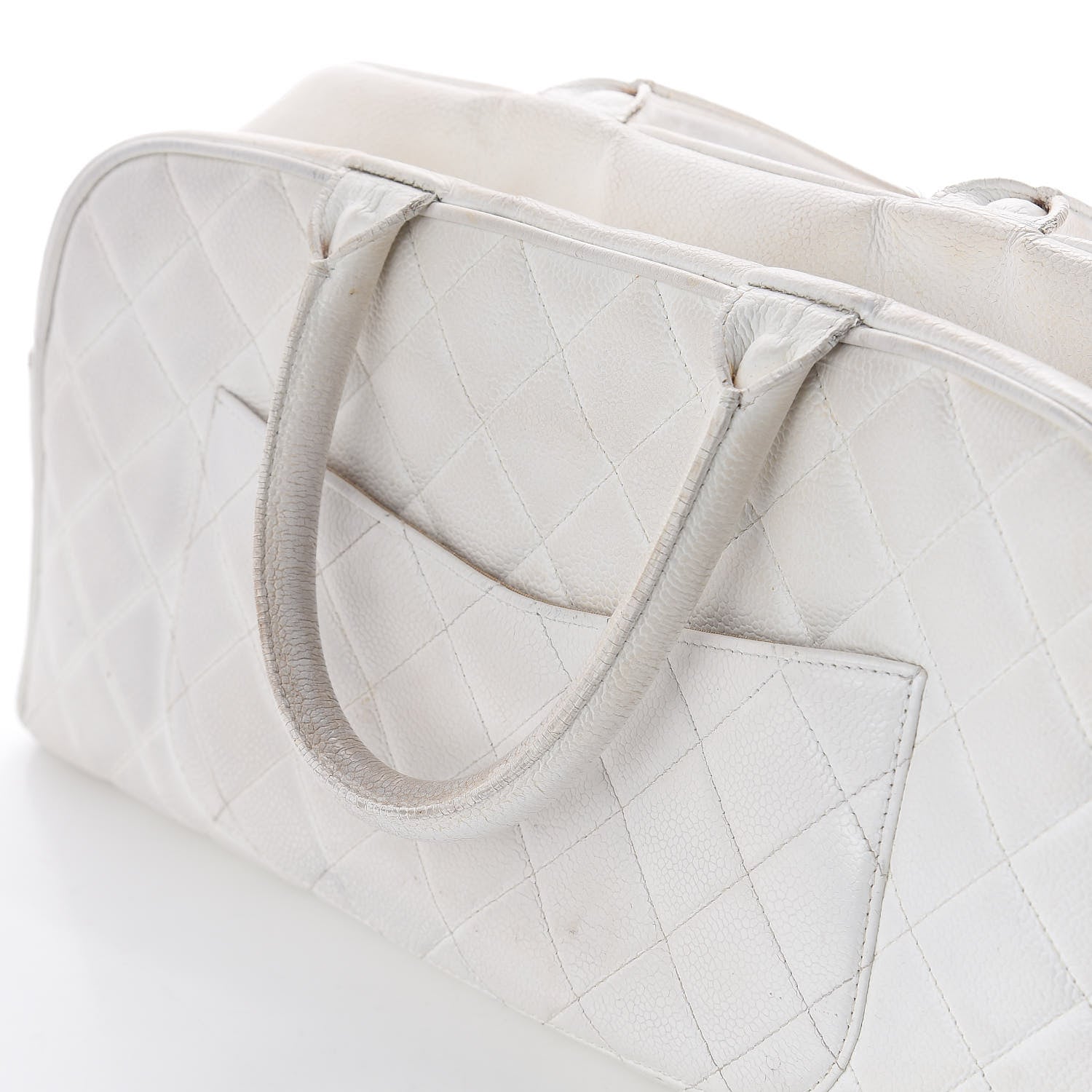 Chanel Caviar Quilted Large Bowler White 15 of 18