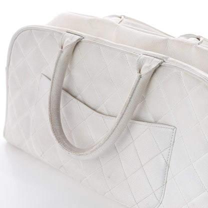 Chanel Caviar Quilted Large Bowler White 15 of 18