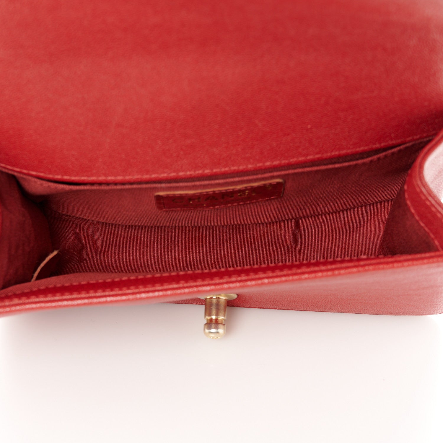 Chanel Caviar Quilted Small Boy Flap Red 5 of 10