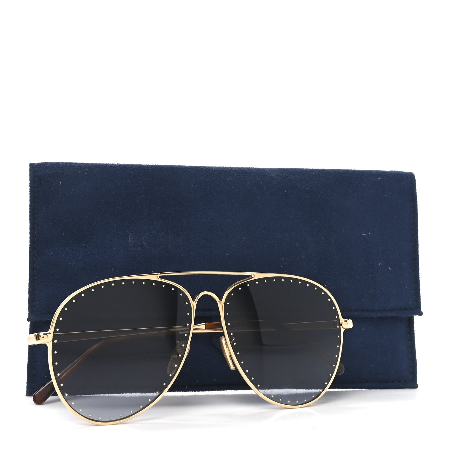 Louis Vuitton Metal LV Trunk Pilot Sunglasses Z1506U Blue 7 of 7
