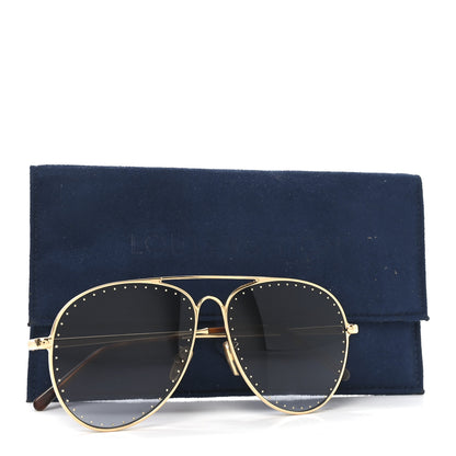 Louis Vuitton Metal LV Trunk Pilot Sunglasses Z1506U Blue 7 of 7