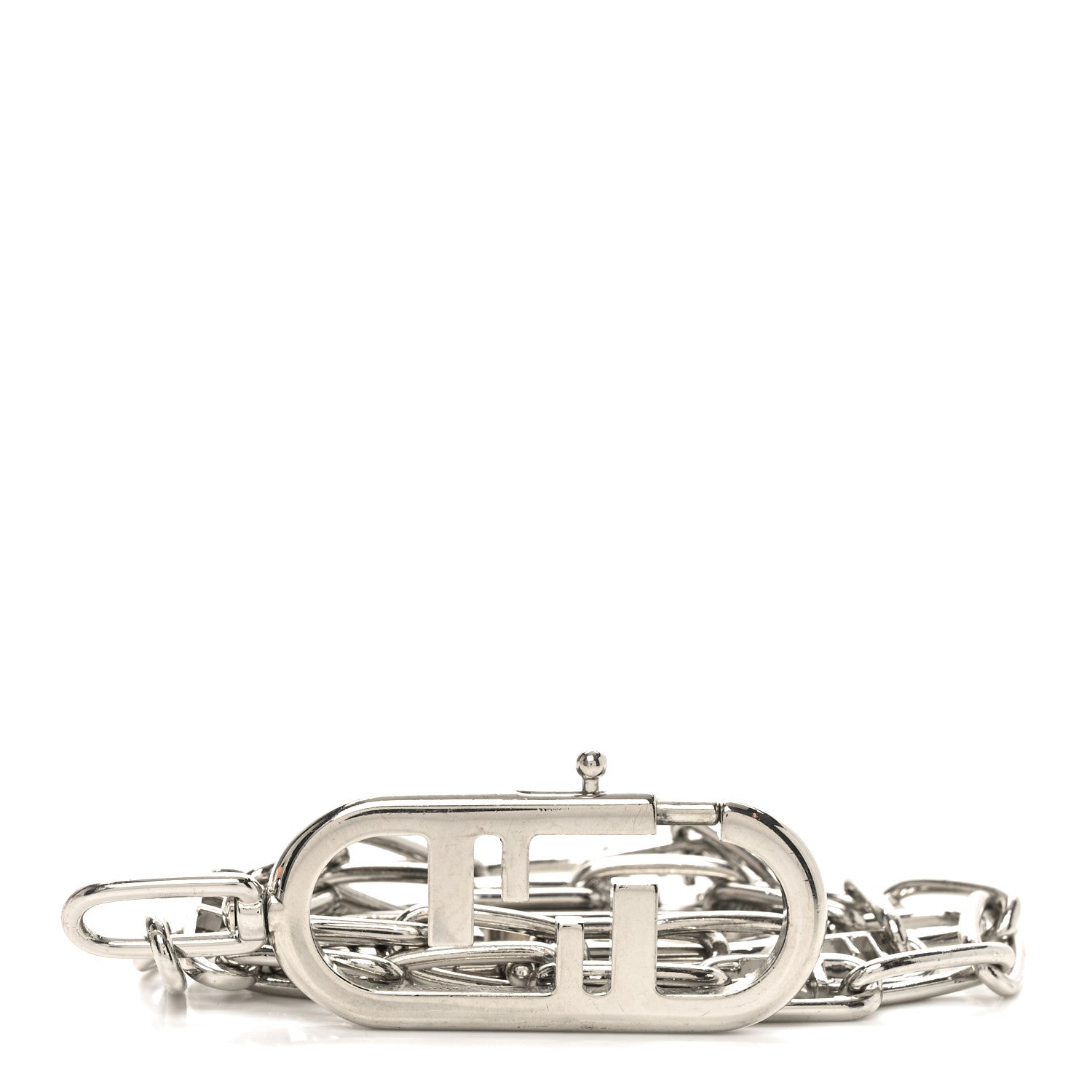 Fendi Metal O'Lock Strap You Silver 1 of 3
