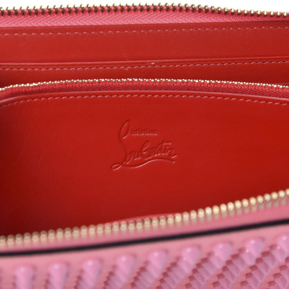 Christian Louboutin Calfskin Panettone Spiked Zip Around Wallet Pink 7 of 8