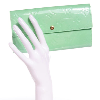 Louis Vuitton Vernis Sarah Wallet Peppermint 2 of 7