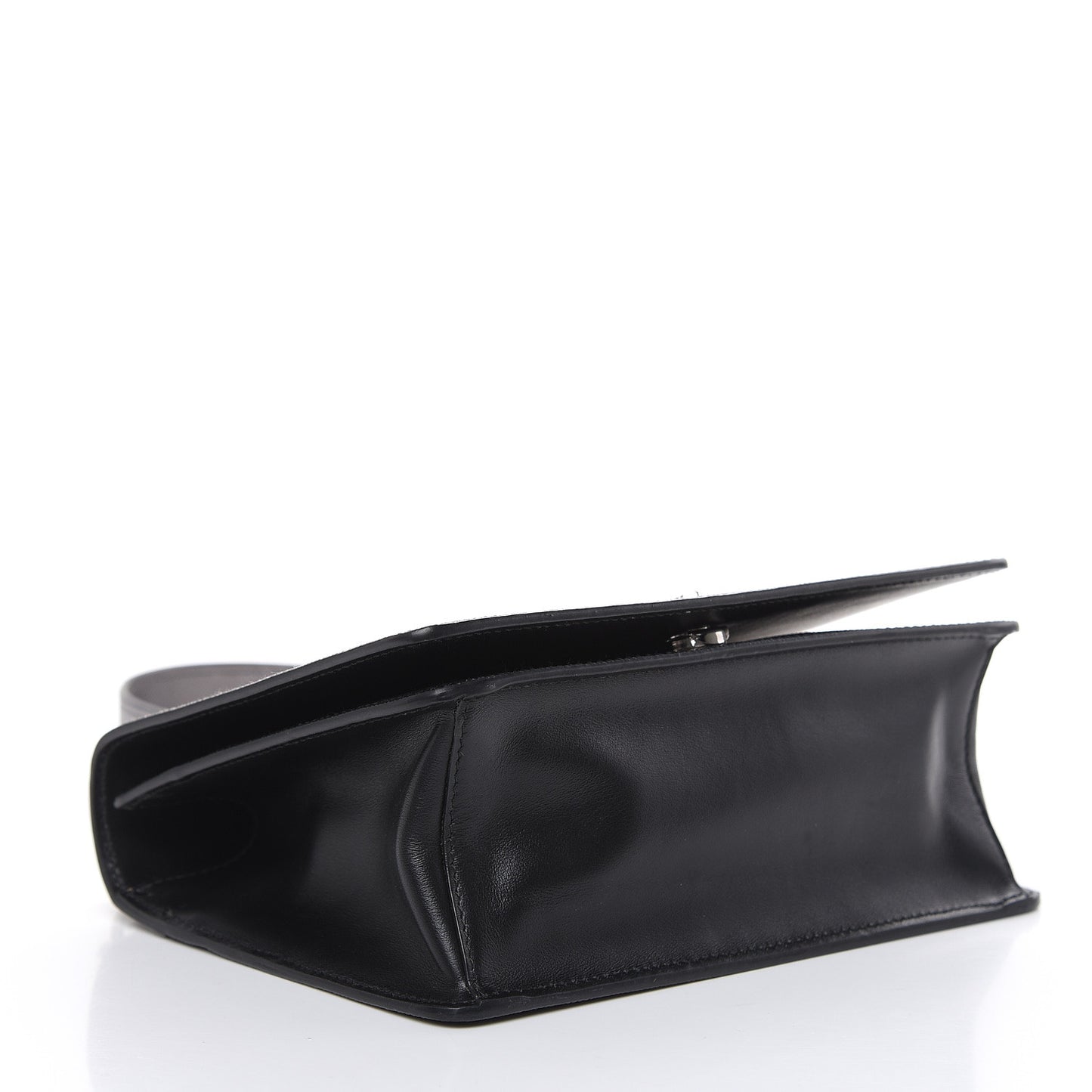 Metallic Saffiano Soft Chain Shoulder Bag Silver