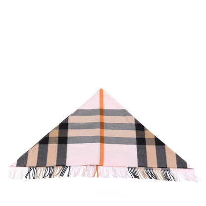 Burberry Cashmere Check Bandana Scarf Camel Ash Rose 1 of 3