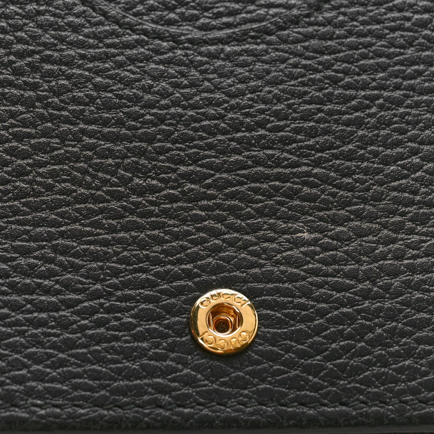 Calfskin Mini GG Marmont Chain Wallet Black