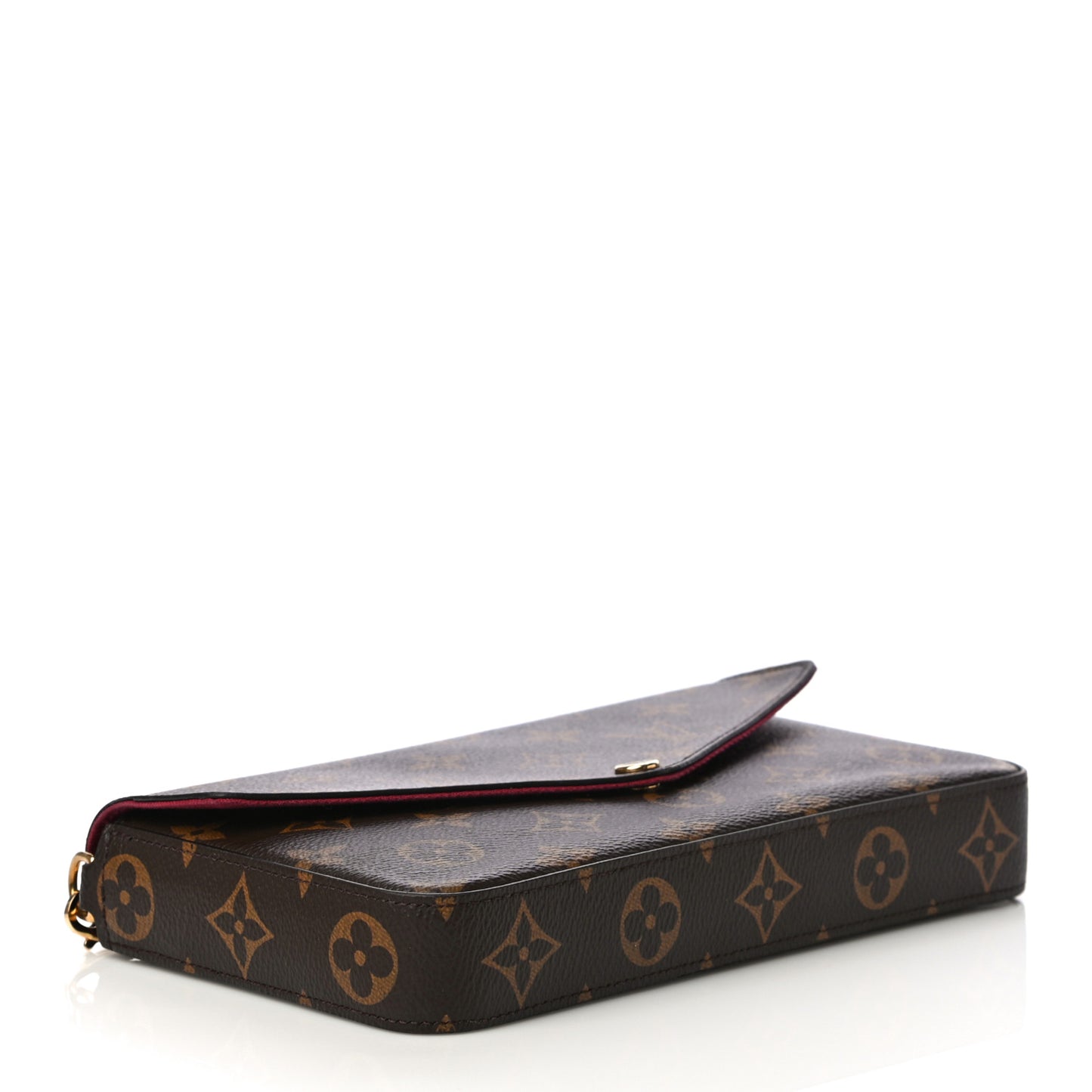 Monogram Pochette Felicie Chain Wallet Fuchsia
