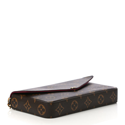 Louis Vuitton Monogram Pochette Felicie Chain Wallet Fuchsia 5 of 13