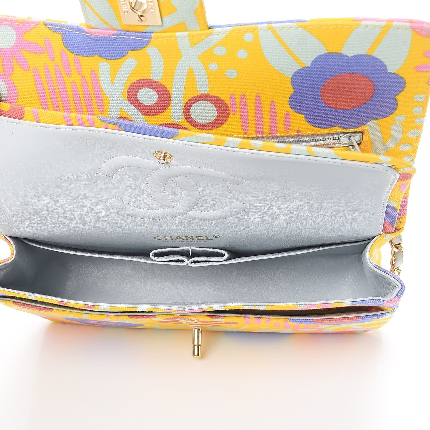 Chanel Canvas Printed Medium Double Flap Multicolor 5 of 15