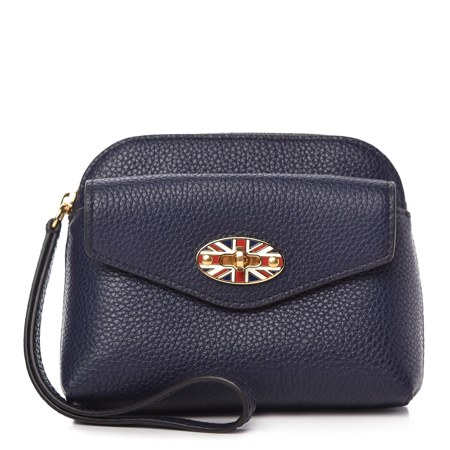 Mulberry Small Classic Grain Union Jack Darley Coin Pouch Oxford Blue 1 of 10