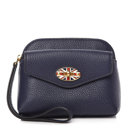 Mulberry Small Classic Grain Union Jack Darley Coin Pouch Oxford Blue 1 of 10