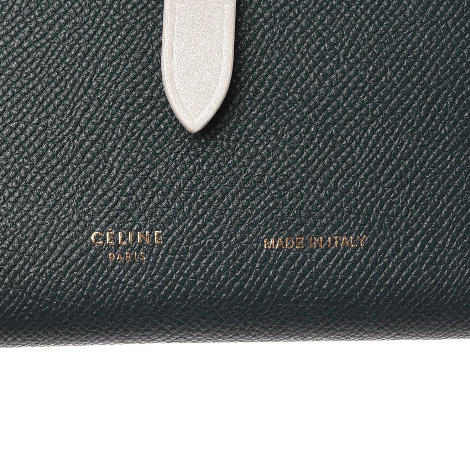 Celine Grained Calfskin Medium Multifunction Strap Wallet Amazone Chalk 6 of 8