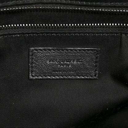 Saint Laurent Crinkled Calfskin Matelasse Monogram Large Niki Shopper Tote Black 6 of 10