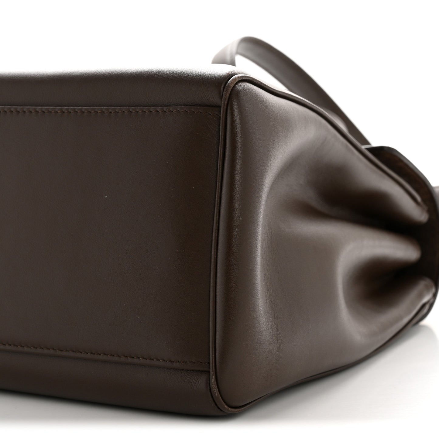 Supple Grained Calfskin Medium Soft 16 Bag Dark Brown
