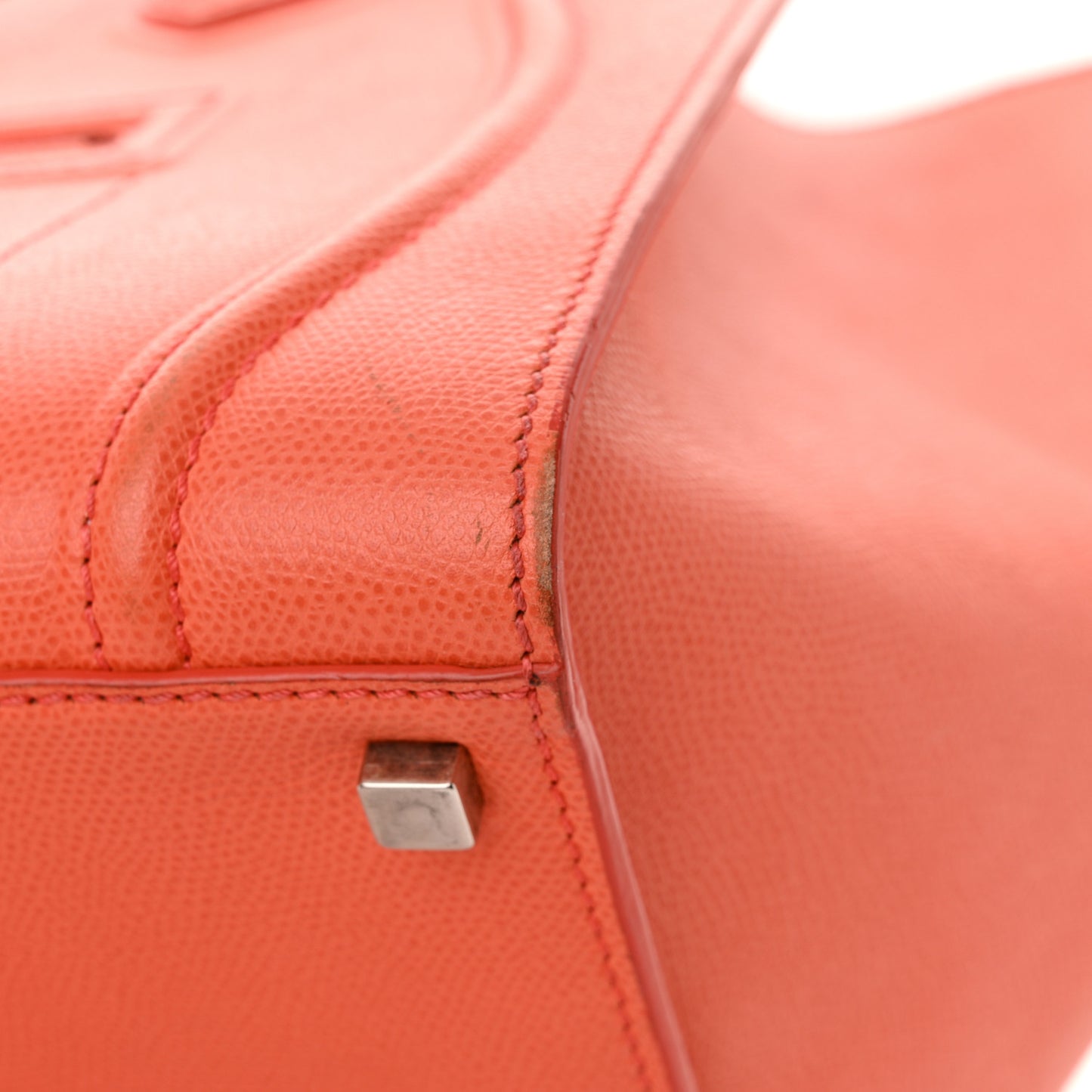 Grained Calfskin Medium Phantom Luggage Coral