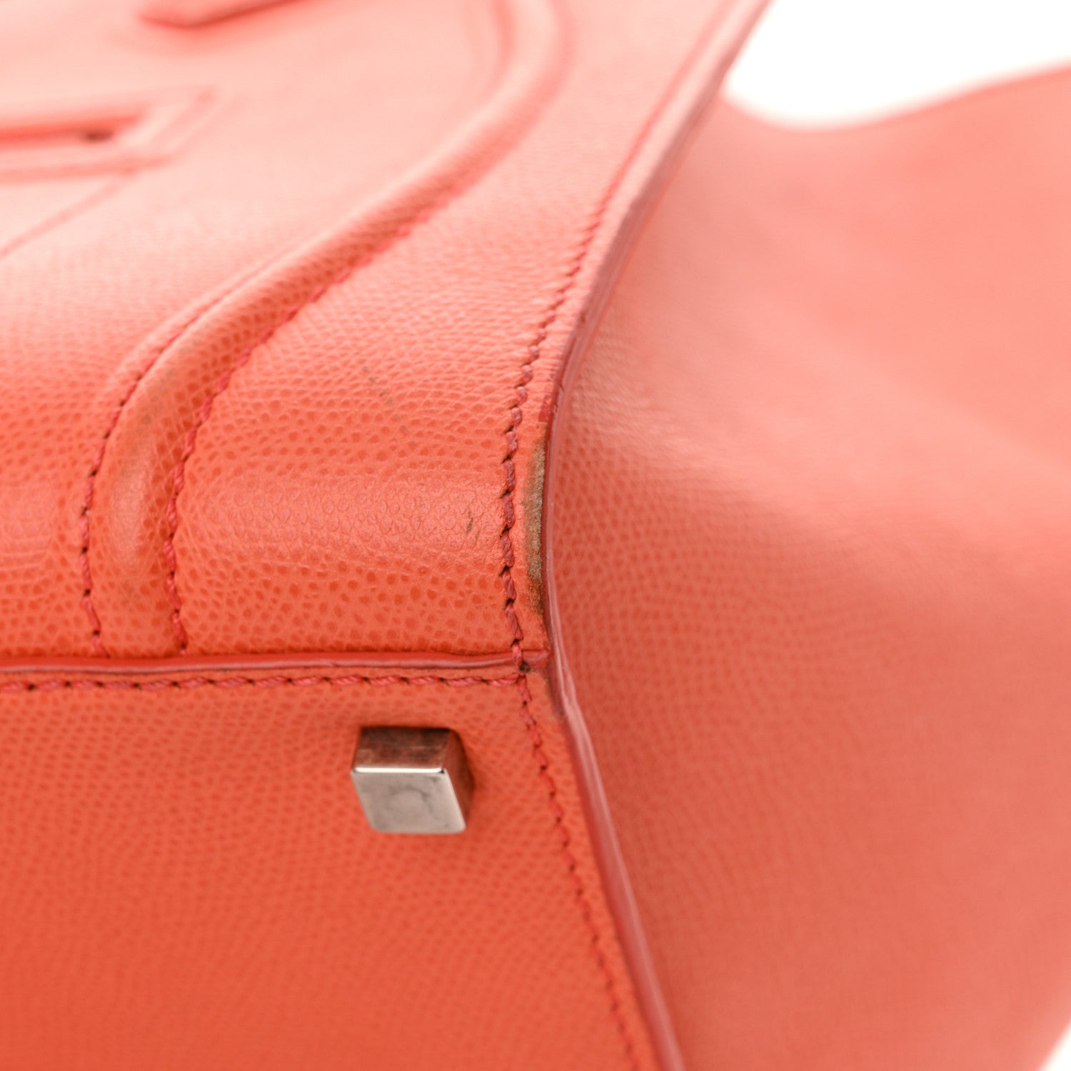 Celine Grained Calfskin Medium Phantom Luggage Coral 17 of 20