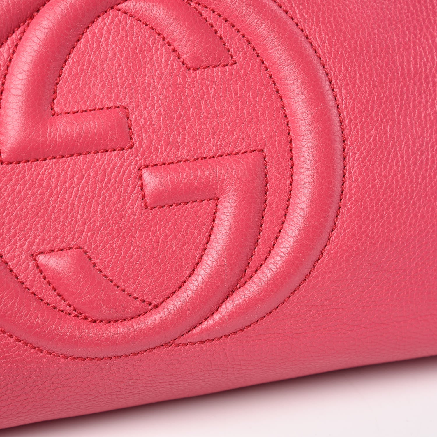 Gucci Pebbled Calfskin Medium Soho Chain Shoulder Bag Pink 20 of 23