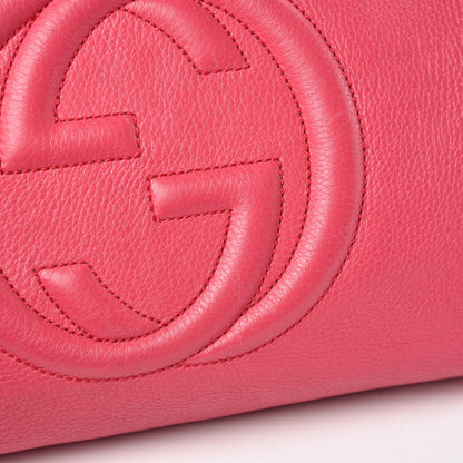 Gucci Pebbled Calfskin Medium Soho Chain Shoulder Bag Pink 20 of 23