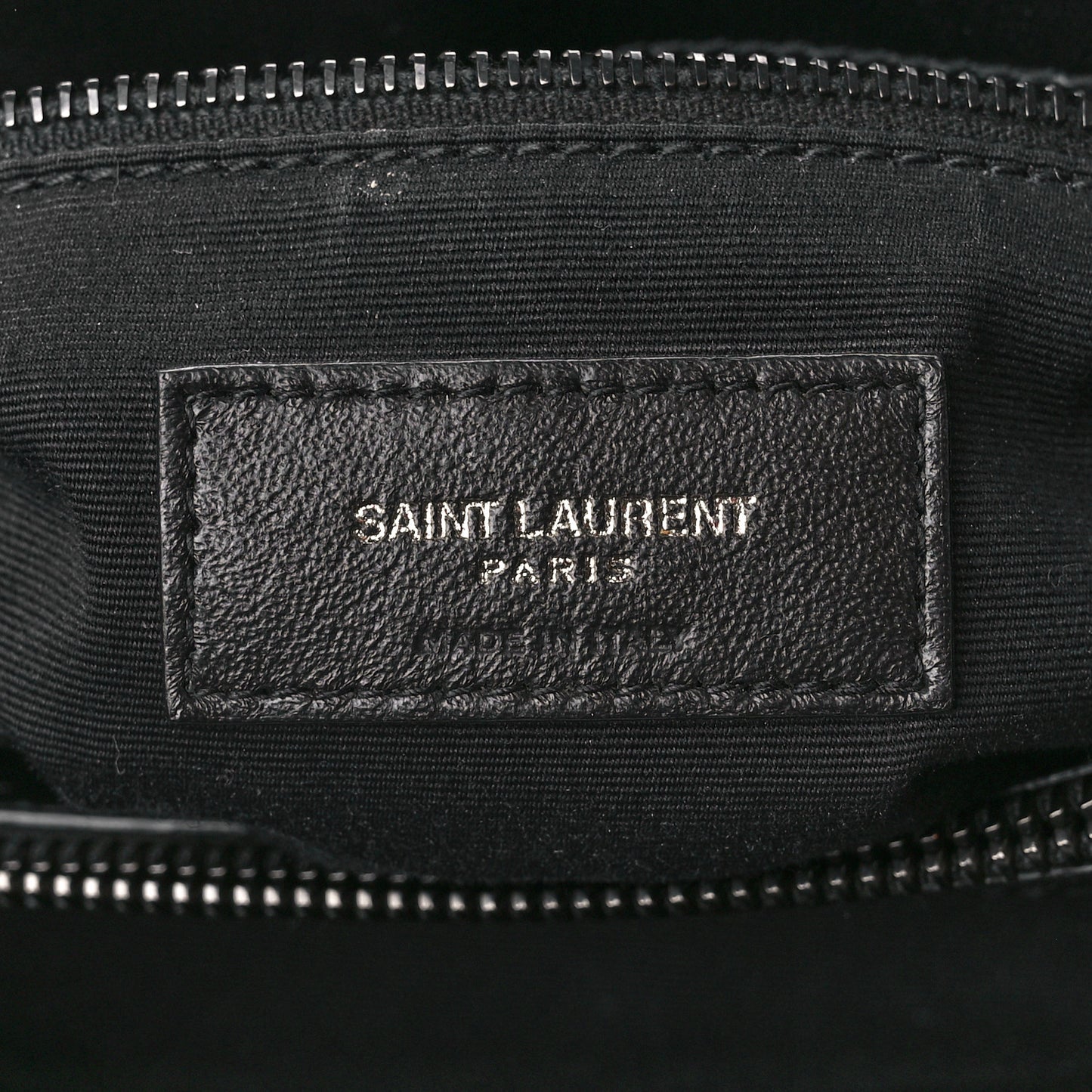 Calfskin Y Quilted Monogram Monochrome Medium Loulou Chain Satchel Black