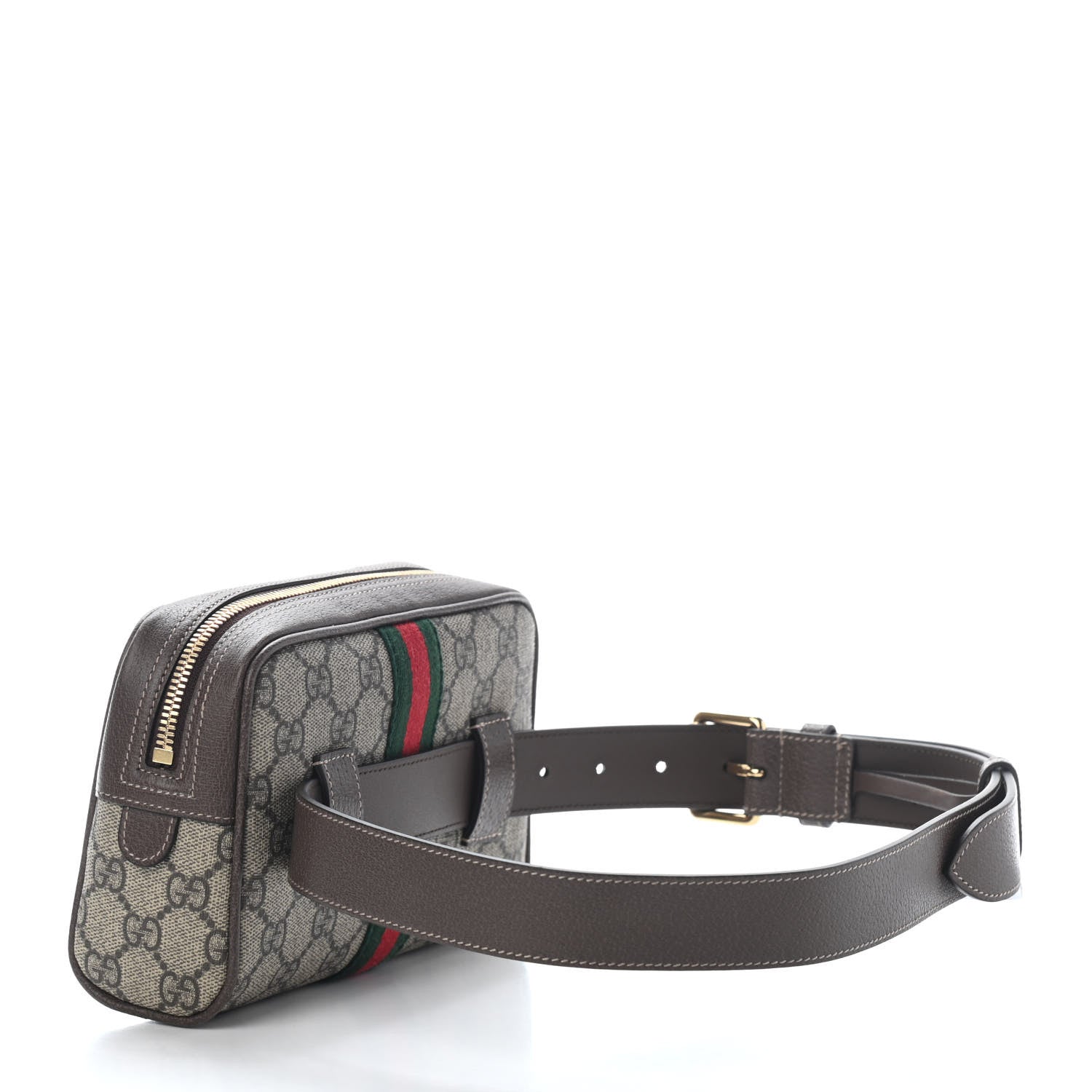 Gucci GG Supreme Monogram Web Small Ophidia Belt Bag 95 38 Dark Brown 9 of 9