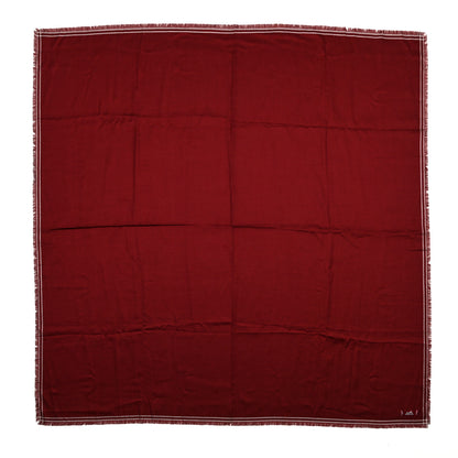 Hermes Cashmere Double Face Giant Draperie Scarf 140 Bordeaux White 1 of 3