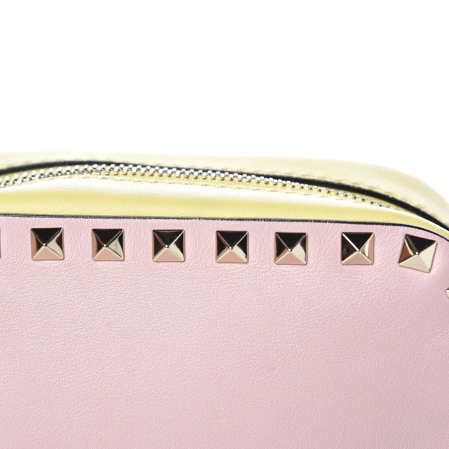 Valentino Garavani Calfskin Watercolor Rockstud Camera Crossbody Bag Rose Green Yellow Sky 8 of 9