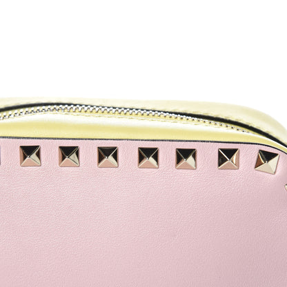 Valentino Garavani Calfskin Watercolor Rockstud Camera Crossbody Bag Rose Green Yellow Sky 8 of 9