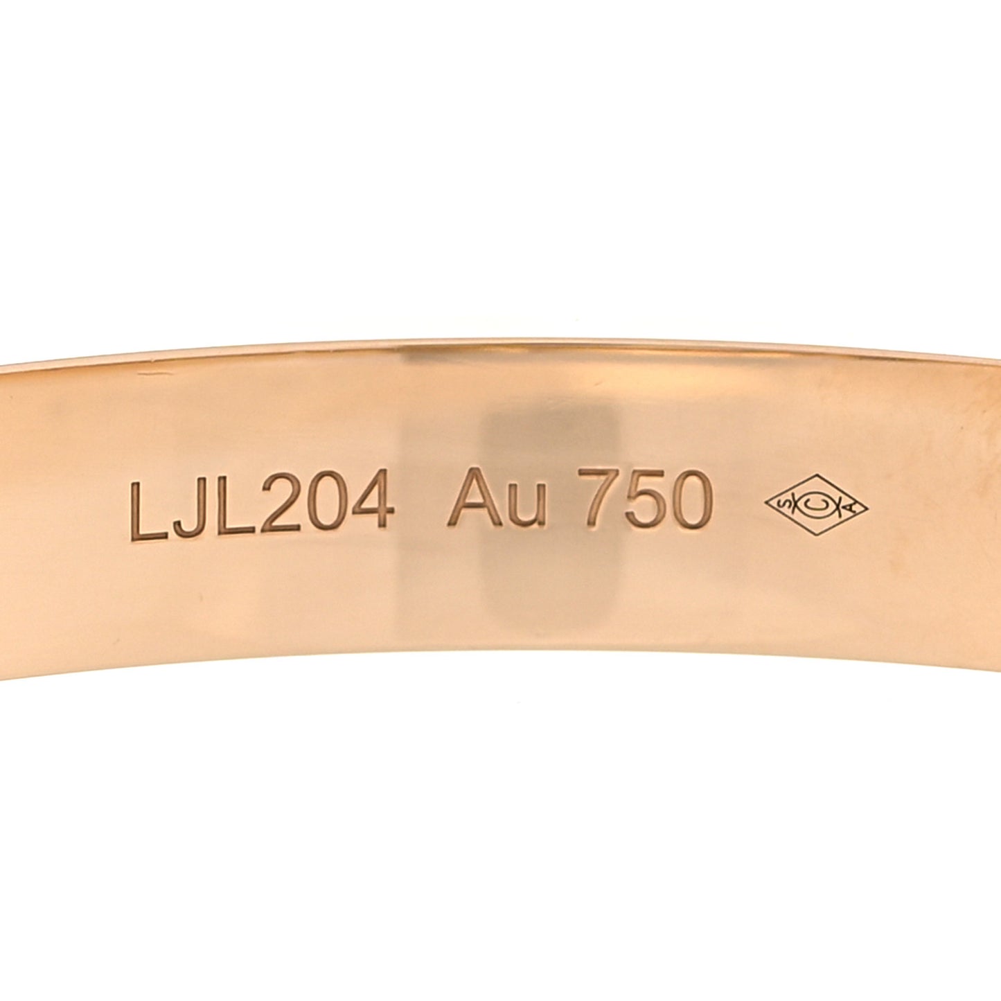 18K Yellow Gold LOVE Bracelet 17