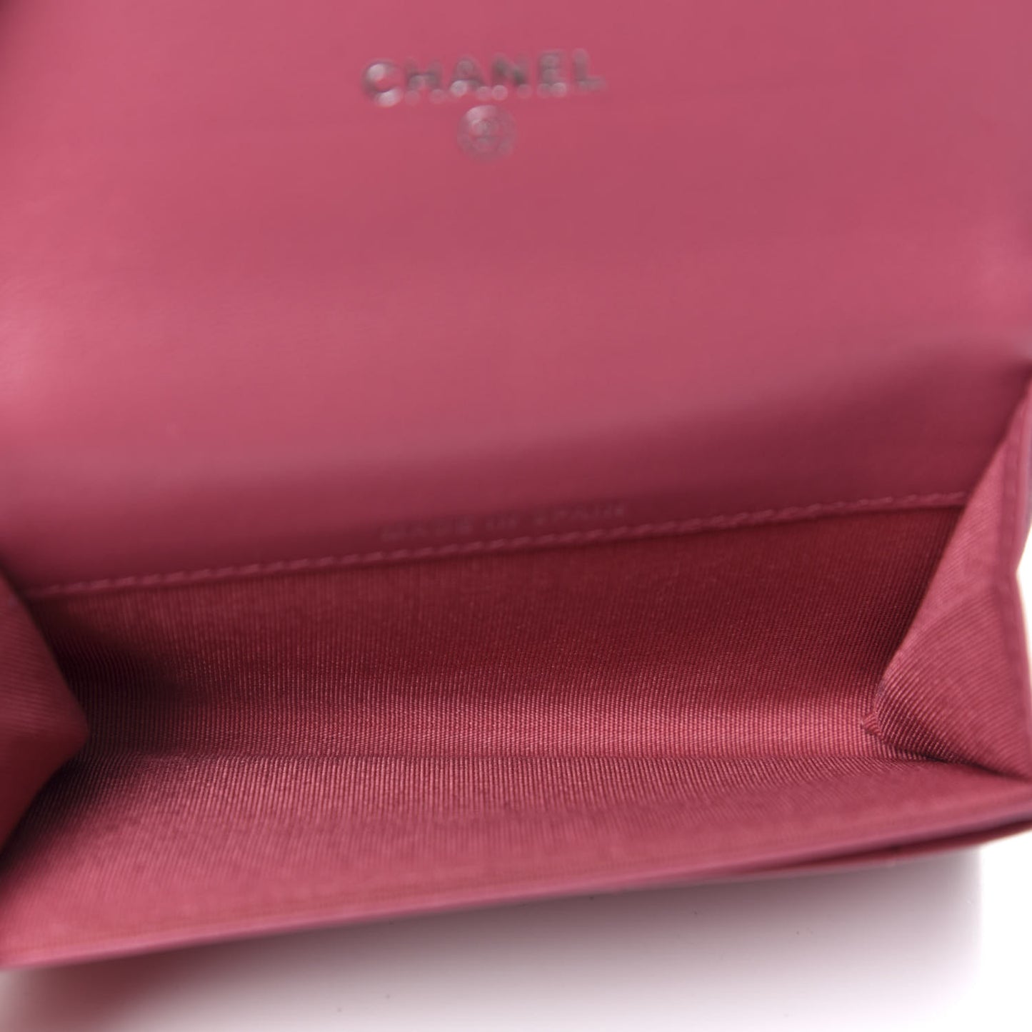Lambskin Quilted Boy Card Holder Wallet Pink