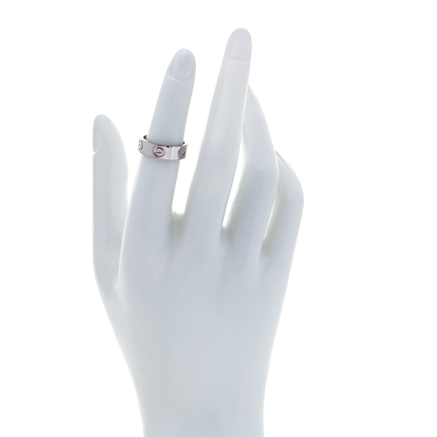 18K White Gold 5.5mm LOVE Ring 50 5.25
