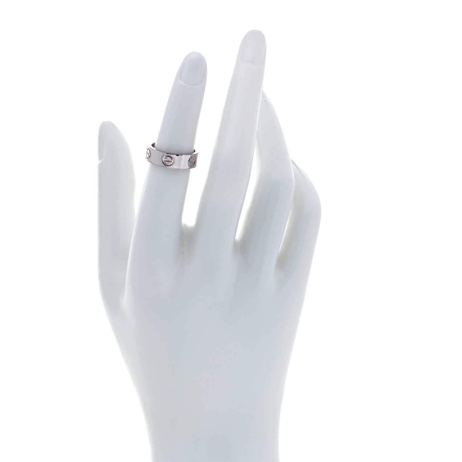 Cartier 18K White Gold 5.5mm LOVE Ring 50 5.25 2 of 5