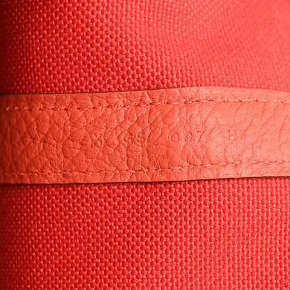 Hermes Toile Militaire Vache Country Garden Party Pockets 36 MM Rouge Tomate Capucine 8 of 17