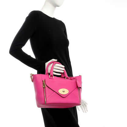 Mulberry Silky Calf Small Willow Tote Fuchsia 3 of 13