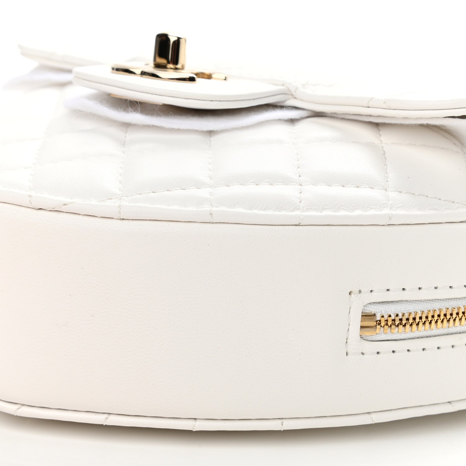 Chanel Lambskin Quilted CC In Love Heart Bag White 10 of 11