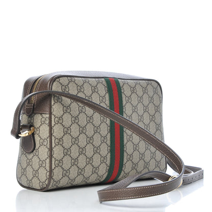 Gucci GG Supreme Monogram Web Small Ophidia Shoulder Bag Brown 3 of 8