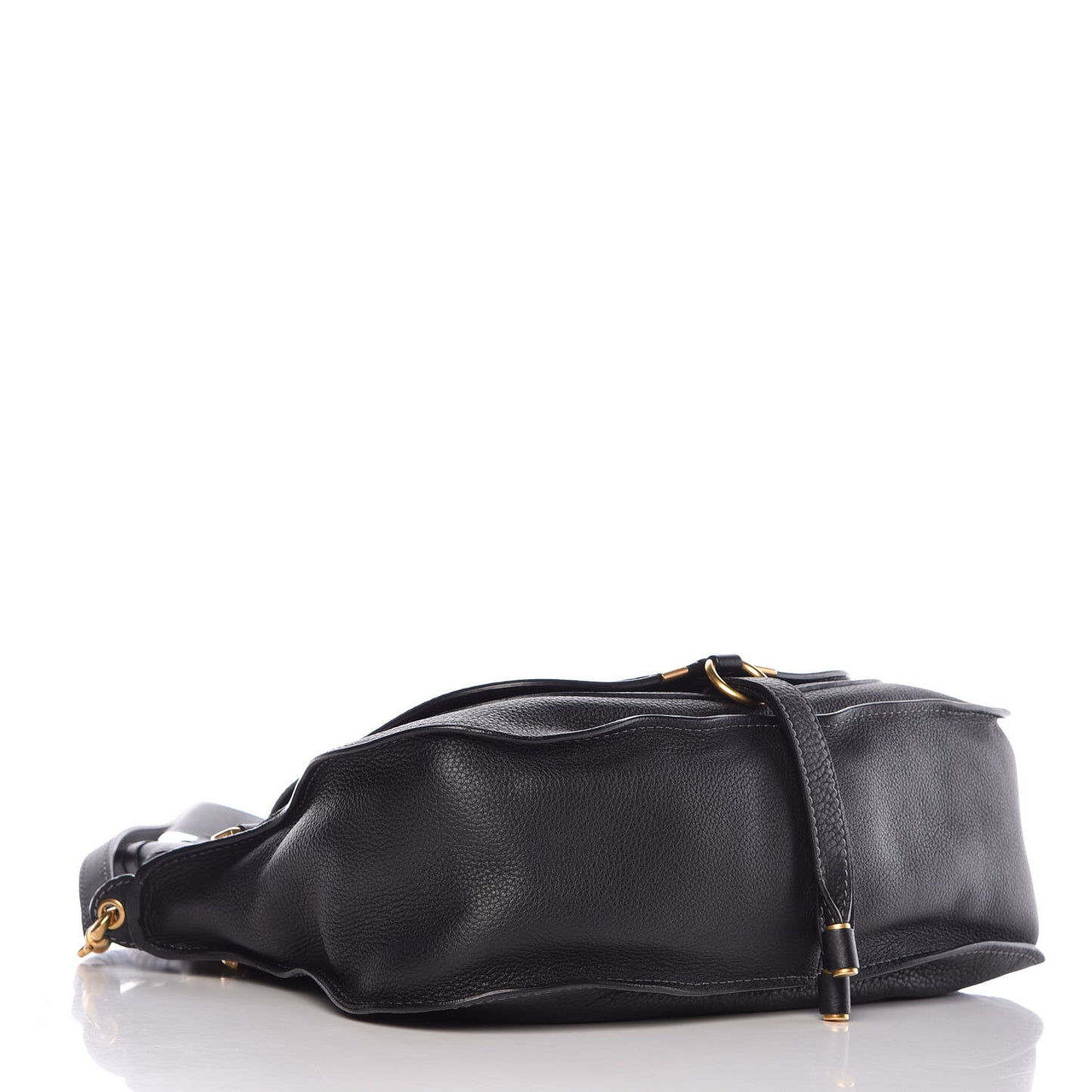 Calfskin Medium Marcie Satchel Black