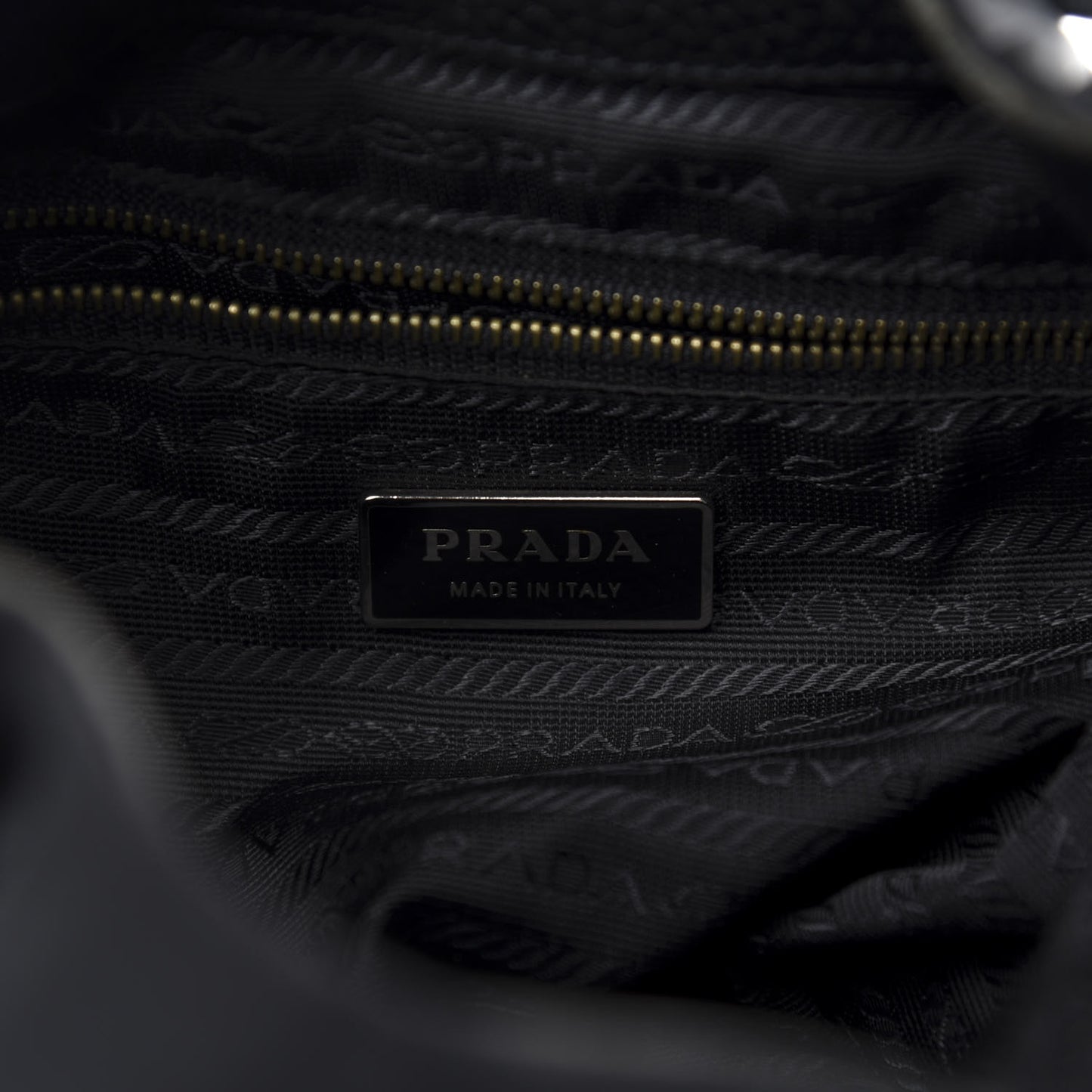 Tessuto Nylon Vitello Daino Hobo Black