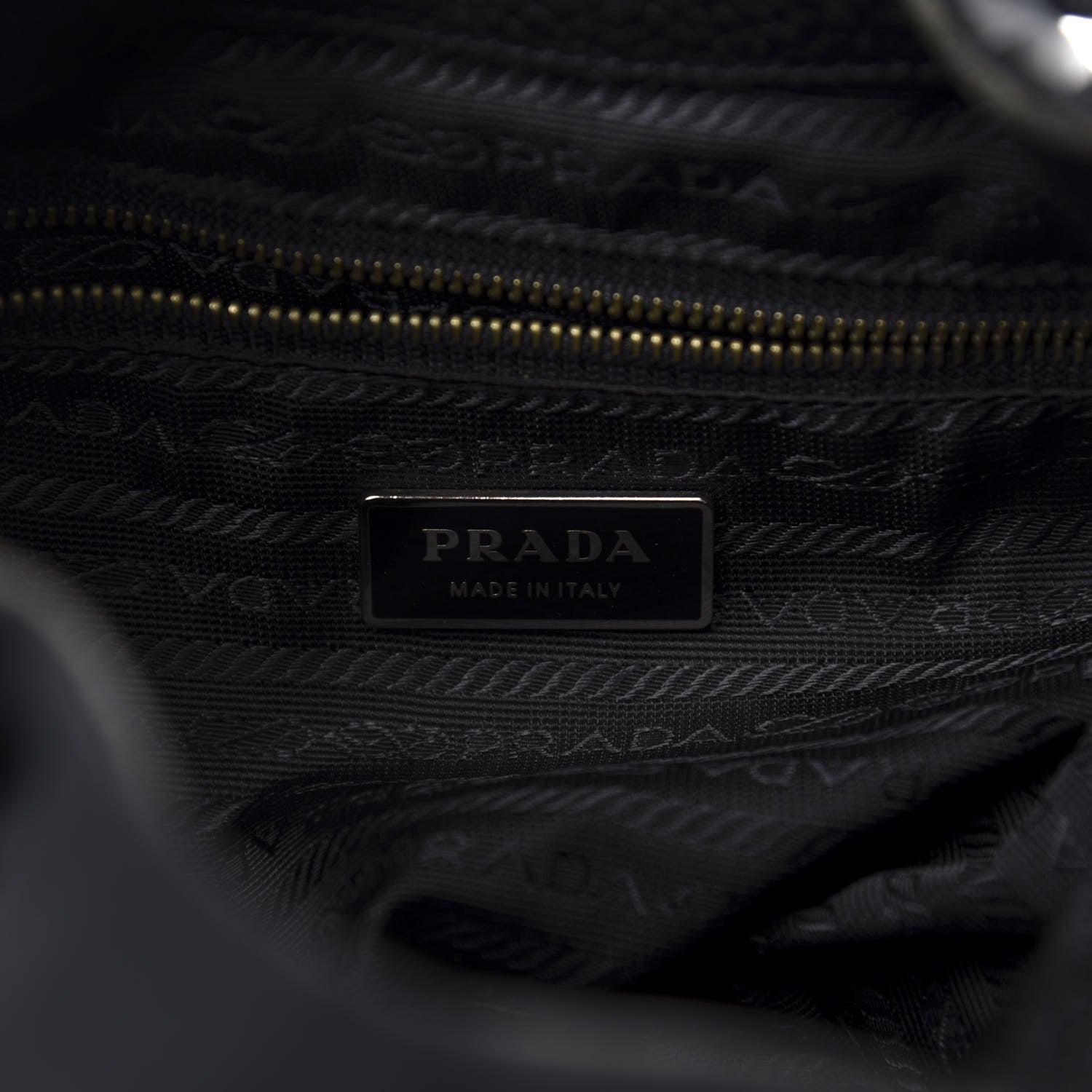 Prada Tessuto Nylon Vitello Daino Hobo Black 14 of 15