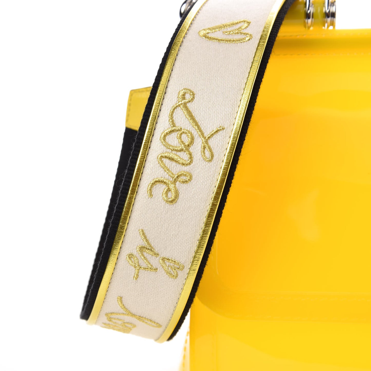 Rubber Semi Transparent Miss Sicily Satchel Yellow
