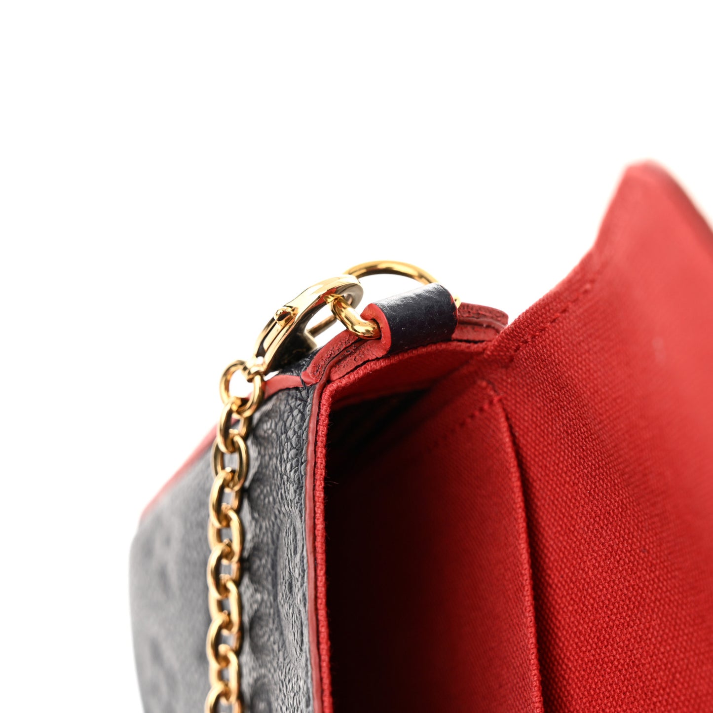 Empreinte Pochette Felicie Chain Wallet Marine Rouge