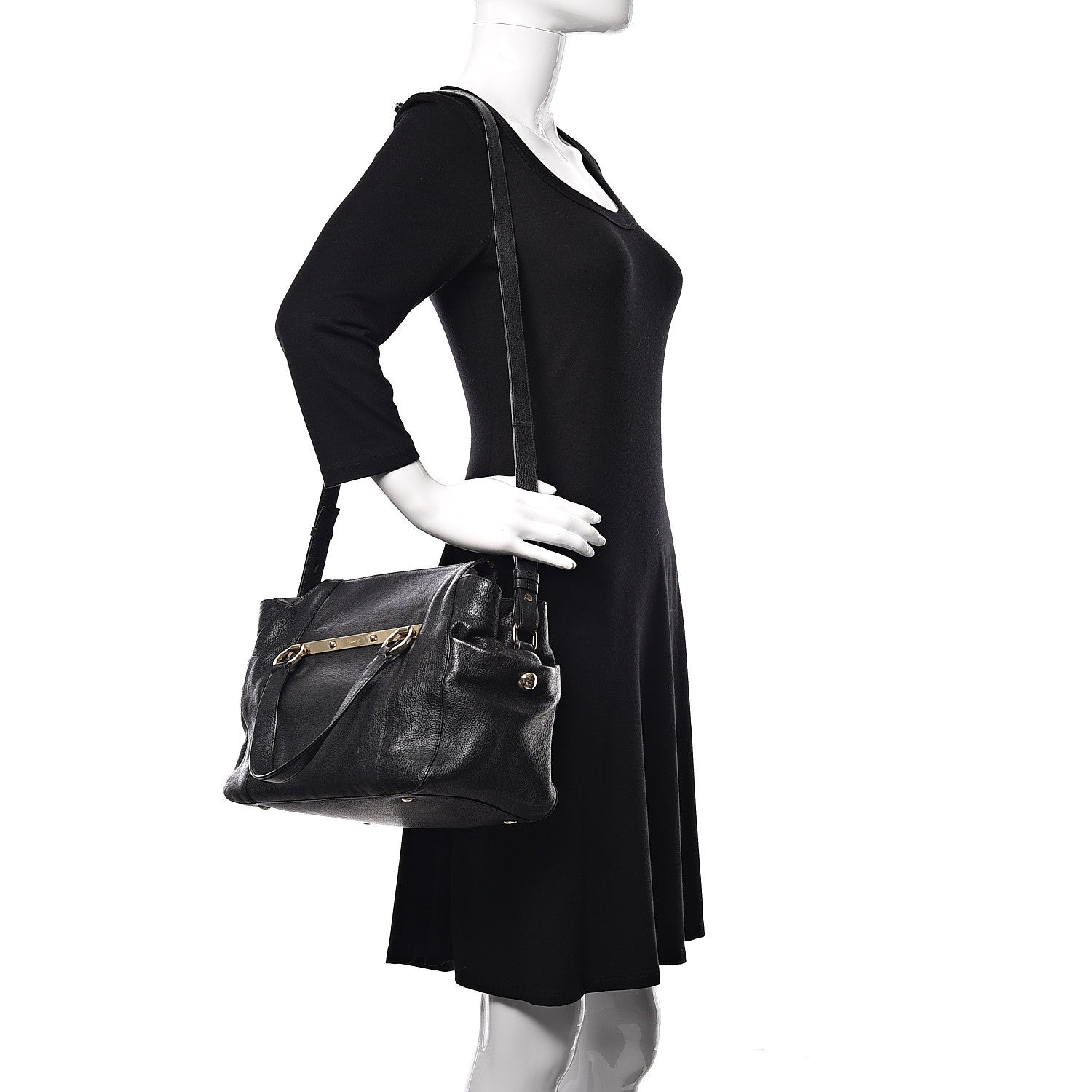 Chloe Calfskin Small Bridget Satchel Black 2 of 16