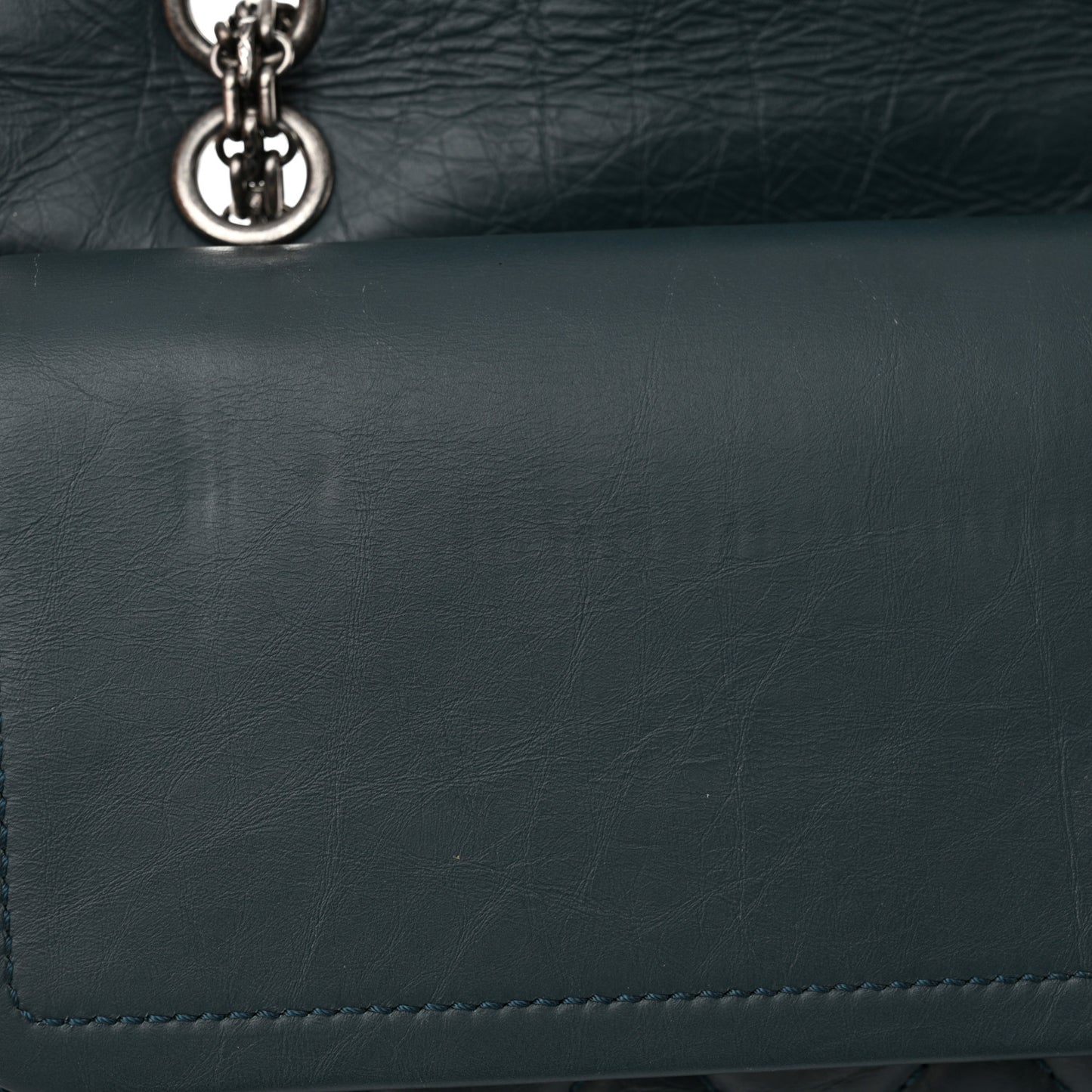 Aged Calfskin Quilted 2.55 Reissue 227 Green