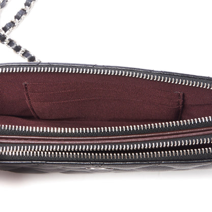 Chanel Lambskin Quilted Small Clutch With Chain Black 7 of 14